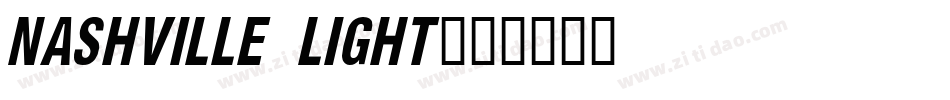 Nashville Light字体转换